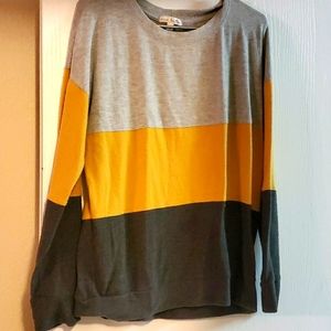 Mustard & Gray Sweater